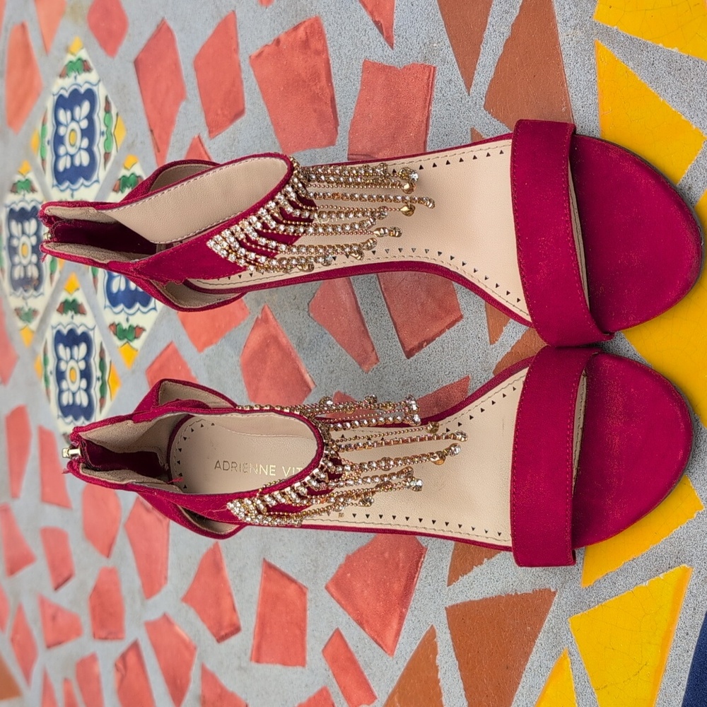 Adrienne Vittadini Gala Red Heel Shoes